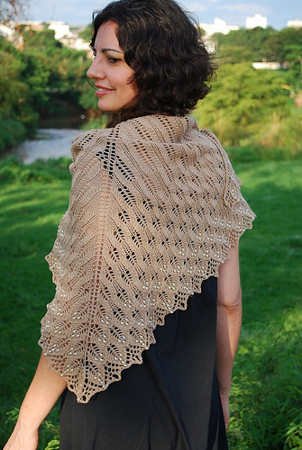 trico em prosa.com - receita traduzida do Xale Bitterroot de Rosemary (Romi) Hill