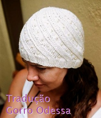 tricô em prosa - Receita traduzida Gorro Odessa