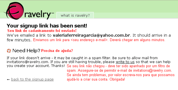 Ravelry - Como se cadastrar - Figura 02.b