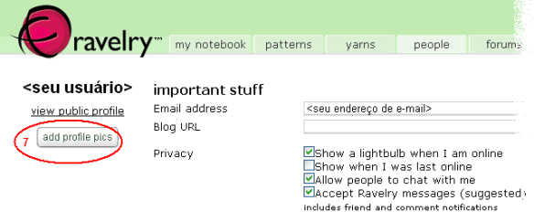 Ravelry - Como se cadastrar - Figura 07