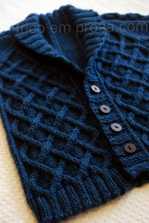 blog tricô em prosa - cardigã do vovô - Cardigã Gramps